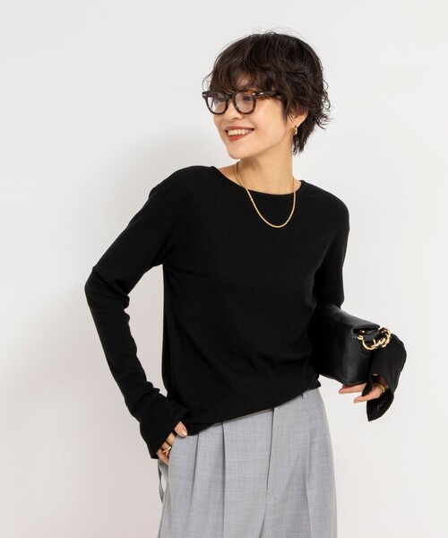 NOLLEY’S カシミヤシルクヘンリー2WAYプルオーバーカットソー NOLLEY'S｜カシミヤシルクヘンリー2WAYプルオーバーカットソー