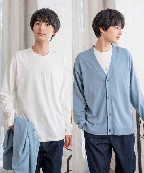 カーディガン 「UNISEX」ALAND／ALogoKNITカーデ レディース メンズ ALAND カーディガン 「UNISEX」ALAND／ALogoKNITカーデ