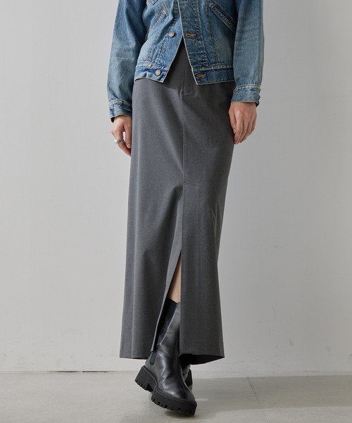 【THE PAUSE】フロントスリットスカート THE PAUSE スカート 「THE PAUSE」フロントスリットスカート