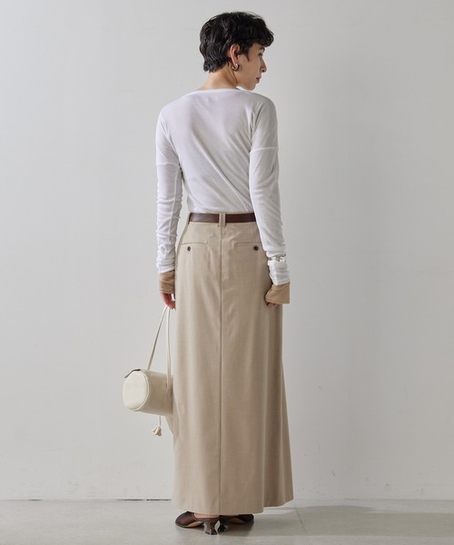 【THE PAUSE】フロントスリットスカート THE PAUSE スカート 「THE PAUSE」フロントスリットスカート