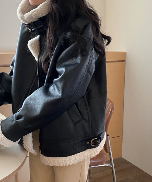 「emi+」 ジップアップブルゾン L ブラウン レディース_画像6