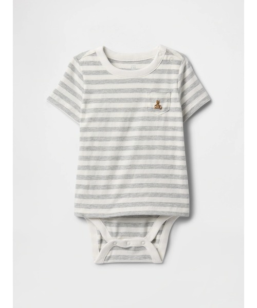 GAP ベビー服 ロンパース Tシャツ ボディスーツ 半袖ボーダー (ベビー 