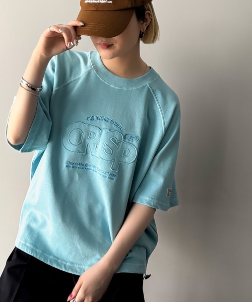 tシャツ 「JaVaジャバコラボ」裾はドロストでお好みのシルエットに。ヴィンテージライクな半袖ロゴTシャツ レディース | Java | 18