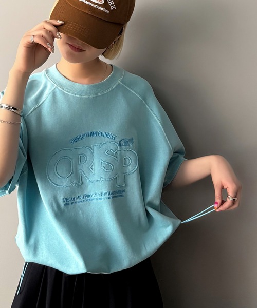 tシャツ 「JaVaジャバコラボ」裾はドロストでお好みのシルエットに。ヴィンテージライクな半袖ロゴTシャツ レディース | Java | 17