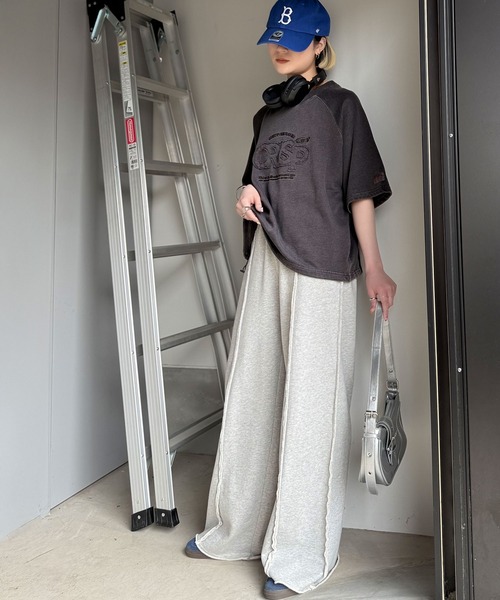 tシャツ 「JaVaジャバコラボ」裾はドロストでお好みのシルエットに。ヴィンテージライクな半袖ロゴTシャツ レディース | Java | 14