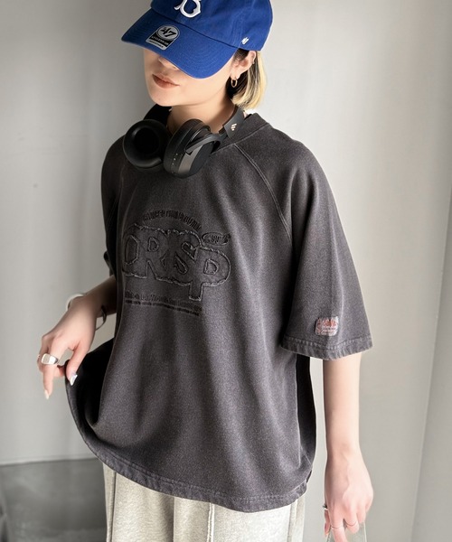 tシャツ 「JaVaジャバコラボ」裾はドロストでお好みのシルエットに。ヴィンテージライクな半袖ロゴTシャツ レディース | Java | 12