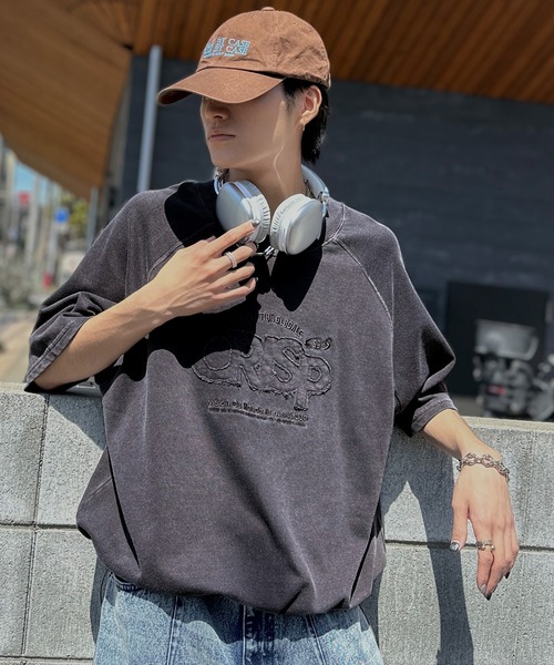 tシャツ 「JaVaジャバコラボ」裾はドロストでお好みのシルエットに。ヴィンテージライクな半袖ロゴTシャツ レディース | Java | 16