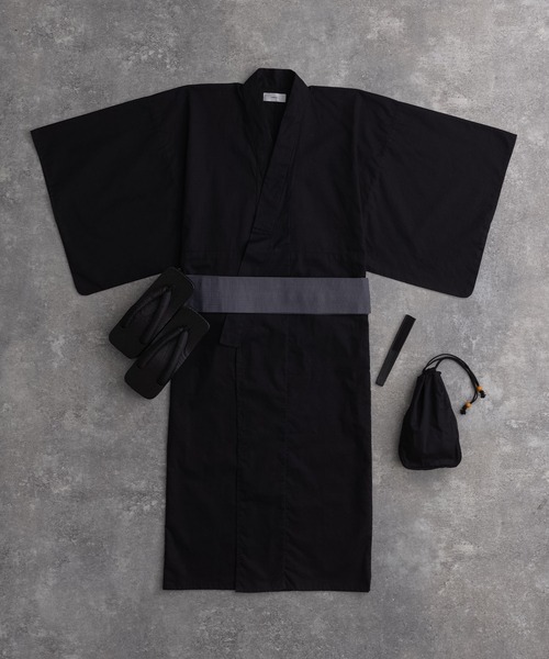 ADRER 浴衣 yukata 5 set / 5点セット (浴衣・帯・下駄・扇子