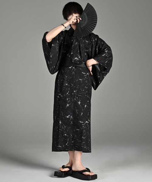 ADRER 浴衣 yukata 5 set / 5点セット (浴衣・帯・下駄・扇子