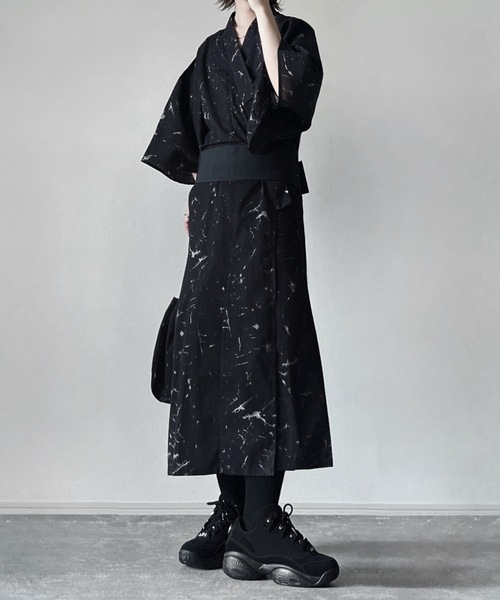 ADRER 浴衣 yukata 5 set / 5点セット (浴衣・帯・下駄・扇子
