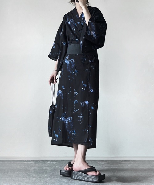 浴衣　帯　下駄　巾着　セット ADRER 浴衣 yukata 5 set / 5点セット (浴衣・帯・下駄・扇子