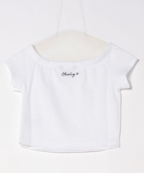 tシャツ 「Hurley/ハーレー」レディース丈短Tシャツ　オフショルダートップす　ヨガ　フィットネス　RIB OFF SHOULDER TEE レデ Hurley tシャツ 「Hurley/ハーレー」レディース丈短Tシャツ オフ