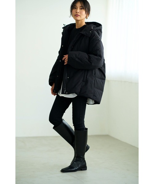 (美品) Emma Taylor ブラック ミドルダウンコート Emma Taylor（エマテイラー） ダウンジャケット FREE ブラック