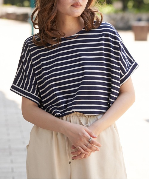 VENCE EXCHANGE tシャツ 裾タックドルマンTOPS レディース