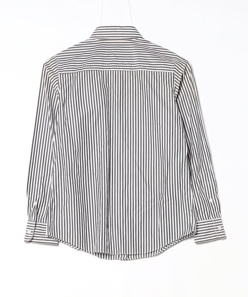 [UNITED ARROWS] полоса рисунок рубашка с длинным рукавом 36 серый женский 
