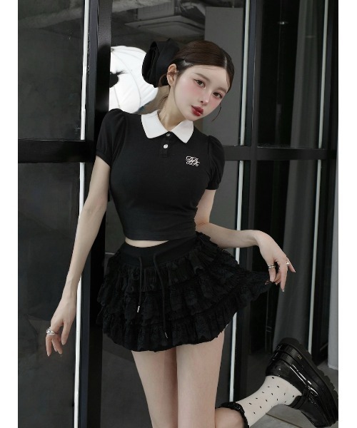 Darich♡DRCHバイカラーポロシャツ DRCHバイカラーポロシャツ（その他トップス）｜Darich