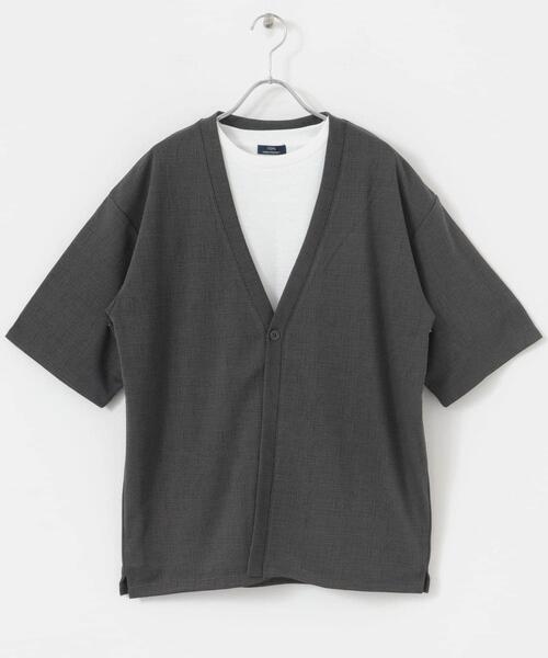 新品☆5L♪お仕事に♪きれいシャツ・黒カーディガン・薄手パンツset☆G915 KOBE LETTUCE（神戸レタス） カーディガン 「 田中亜希子さんコラボ