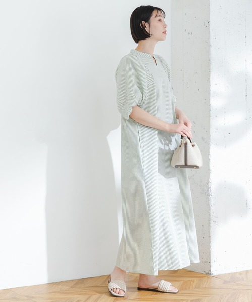 ワンピース　ラベンダー　F 新品 F by ROSSO 「F ROSSO」 半袖ワンピース 38 ラベンダー