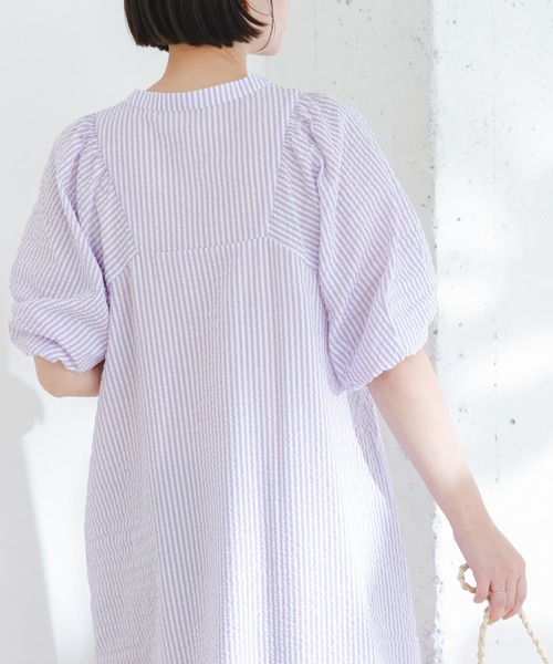 ワンピース　ラベンダー　F 新品 F by ROSSO 「F ROSSO」 半袖ワンピース 38 ラベンダー