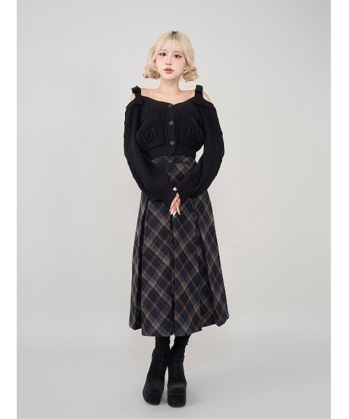 新品未開封♡Darich ショルダーリボンVネックニットトップス Darich ニット セーター ショルダーリボンVネックニットトップス
