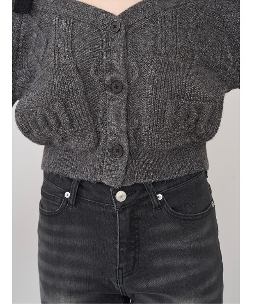 新品未開封♡Darich ショルダーリボンVネックニットトップス Darich ニット セーター ショルダーリボンVネックニットトップス