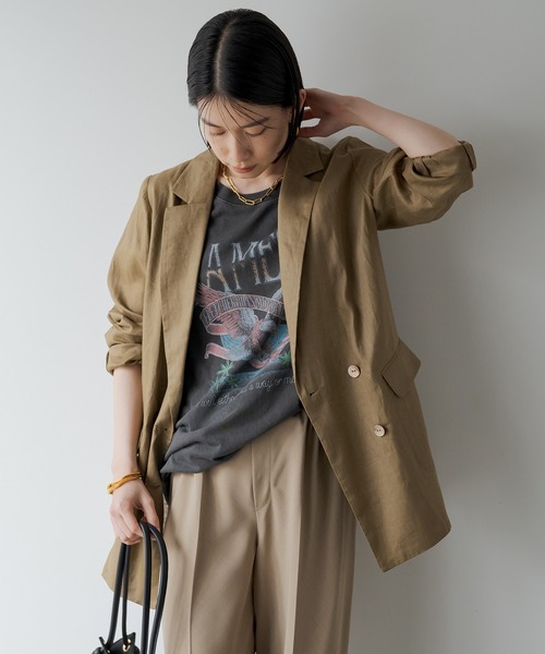「LOUNGEDRESS」 テーラードジャケット FREE ベージュ レディース_画像2