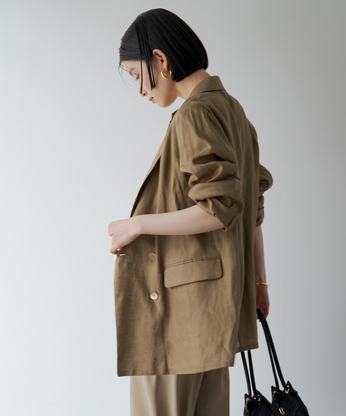 「LOUNGEDRESS」 テーラードジャケット FREE ベージュ レディース_画像3