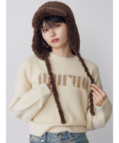 MURUA（ムルーア） ニット セーター 「ZOZO限定」ラウンドロゴシャギー