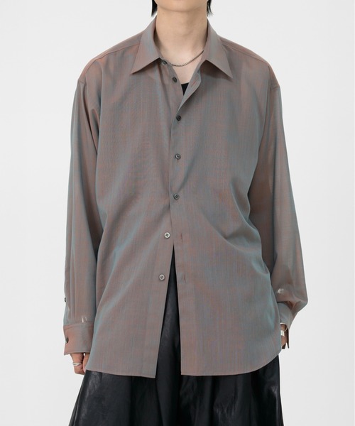 トップス [LAPIIS] FINE WOOL CHAMBRAY SHIRT LAPIIS シャツ FINE WOOL CHAMBRAY SHIRT メンズ : ZOZOTOWN Yahoo!店
