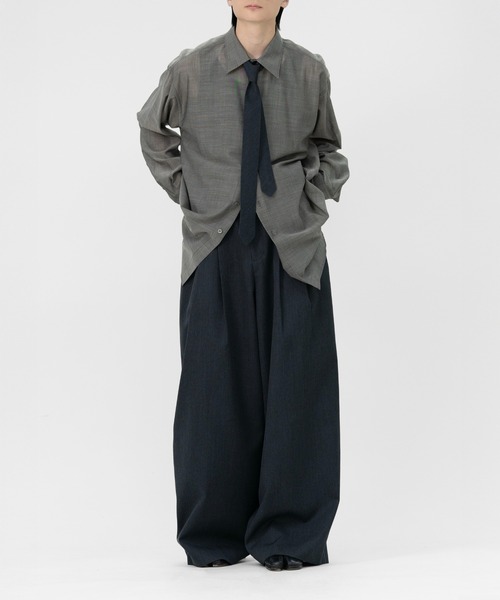 トップス [LAPIIS] FINE WOOL CHAMBRAY SHIRT LAPIIS シャツ FINE WOOL CHAMBRAY SHIRT メンズ : ZOZOTOWN Yahoo!店