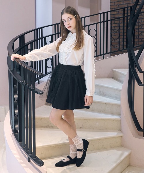 mieya mieya スカート 「mieya mieya」LADY TULLE SK/レディチュール