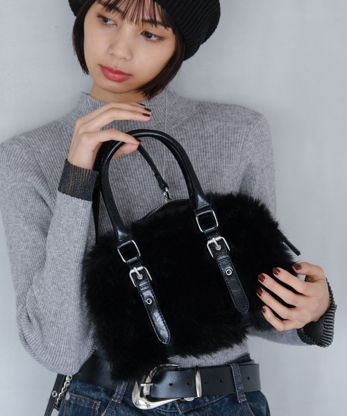 PAGEBOY（ページボーイ） ボストンバッグ フェイクファーボストンBAG 