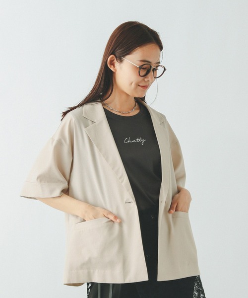 「GLOBAL WORK」 テーラードジャケット LARGE ブラック レディース_画像9