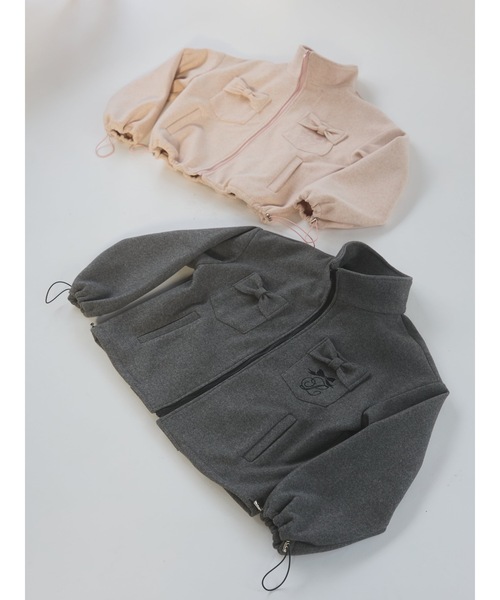 lilLilly ブルゾン アウター リボンポケットジャケット