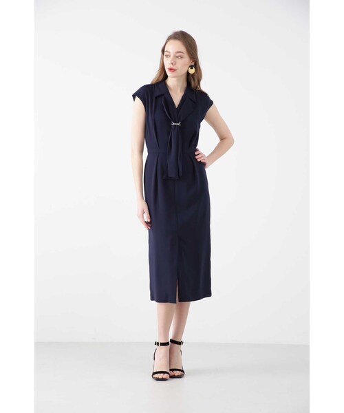 「PINKY&DIANNE」 ノースリーブワンピース 38 ライトグリーン レディース_画像3