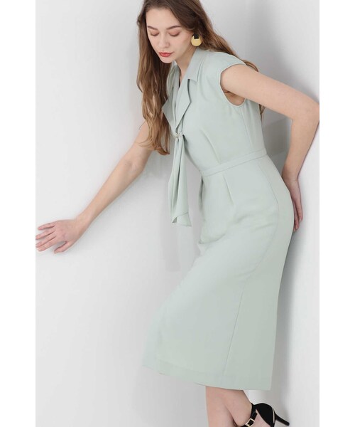 「PINKY&DIANNE」 ノースリーブワンピース 38 ライトグリーン レディース_画像7