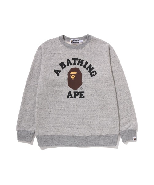 A BATHING APE（アベイシングエイプ） トレーナー COLLEGE RELAXED FIT