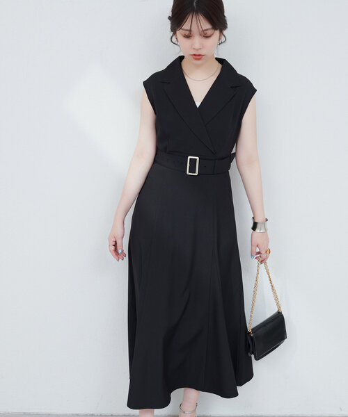「natural couture」 ノースリーブワンピース FREE オレンジ レディース_画像5