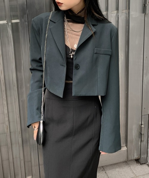 LVEU.（ラブユ） テーラードジャケット FREE ブルーグレー レディース