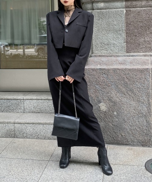 LVEU.（ラブユ） テーラードジャケット FREE ブルーグレー レディース