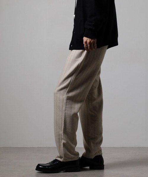revertical パンツ ウールライクストライプパンツ メンズ レディース