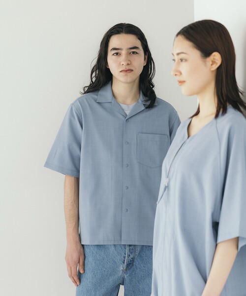 「FREAK'S STORE」 半袖シャツ MEDIUM オフホワイト メンズ_画像3