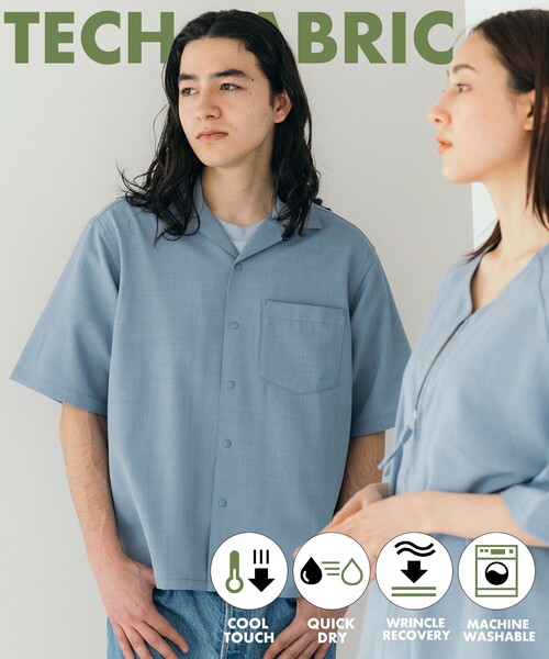 「FREAK'S STORE」 半袖シャツ MEDIUM オフホワイト メンズ_画像6