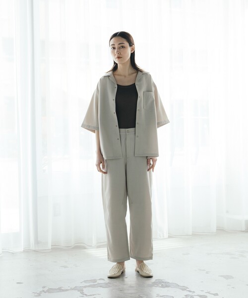 「FREAK'S STORE」 半袖シャツ MEDIUM オフホワイト メンズ_画像7