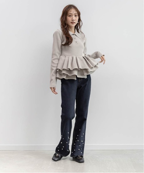 RANDA（ランダ） ニット セーター ランダムペプラムスポンディッシュ