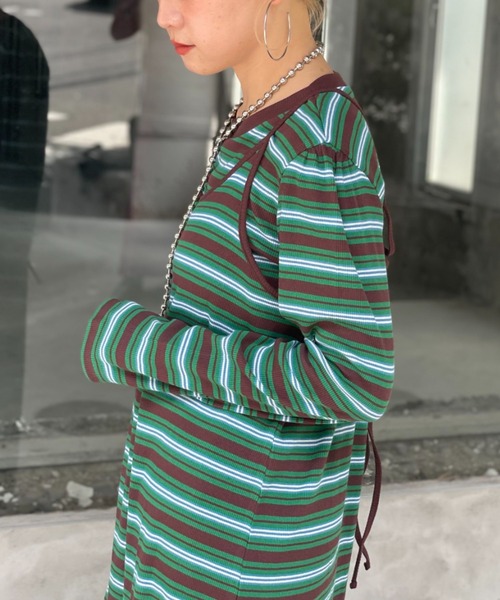 「HELLO.SANFRANCISCO」 キャミソールワンピース FREE グリーン レディース_画像4
