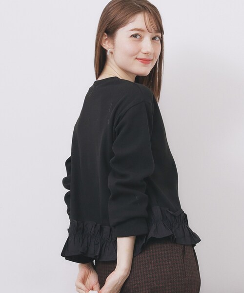 index（インデックス） tシャツ フリルドッキングトップス「洗濯機OK