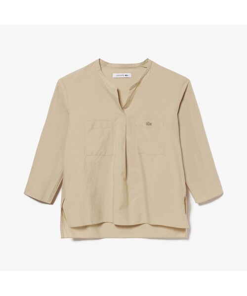 LACOSTE（ラコステ） 7分袖ブラウス 36 ベージュ レディース 