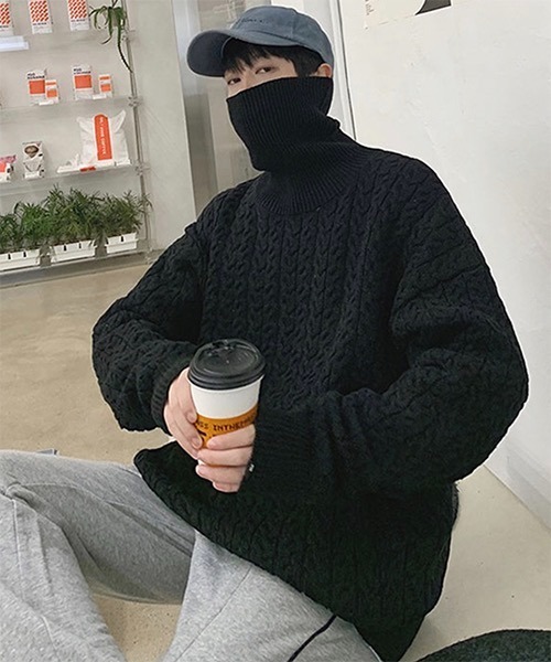 「WESTBOY」 タートルネックニット L ベージュ メンズ_画像3