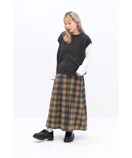 ハートマーケットのニットベスト ハートマーケット（HEART MARKET） ベスト ジレ パッチワークニット